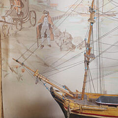 Glazed Cased Model of a British Frigate