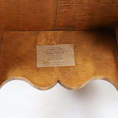 Eldred Wheeler Tiger Maple Oval Queen Anne Style Tea Table with Original Paper Label