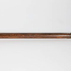Mechanical Carved Wood Cat Head Walking Stick, 19th Century