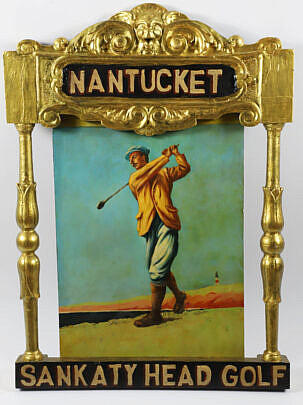 Contemporary Sign "Nantucket Sankaty Head Golf"