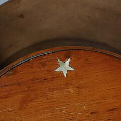 Whaleman Made Star Inlaid Bentwood Ditty Box, 19th Century