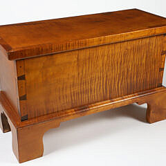 Eldred Wheeler Tiger Maple Miniature Blanket Chest