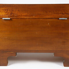 Eldred Wheeler Tiger Maple Chippendale Style Miniature Blanket Chest