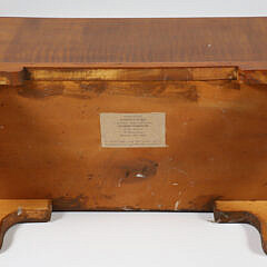 Eldred Wheeler Tiger Maple Chippendale Style Miniature Blanket Chest