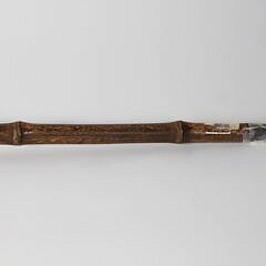 Mechanical Carved Wood Boxer Dog Walking Stick, 19th Century