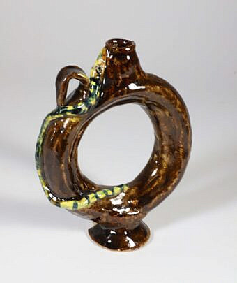 Antique Majolica "Ring" Jug