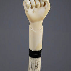 12-7000 19th Century Clenched Fist Walking Stick A 5024 JPG