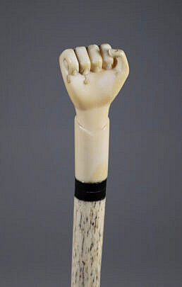 12-7000 19th Century Clenched Fist Walking Stick A 5024 JPG