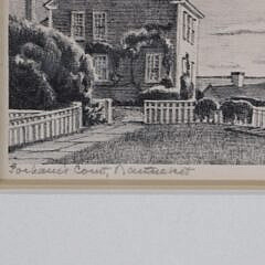 Ruth Havilland Sutton Etching “Gorham’s Court, Nantucket”