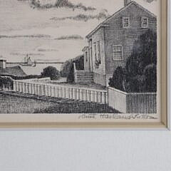 Ruth Havilland Sutton Etching “Gorham’s Court, Nantucket”