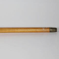 Mechanical Carved Polychromed Wood Hound Walking Stick
