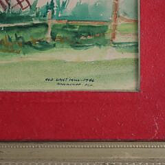 R. Woodbury Watercolor “Old Grist Mill, Nantucket”