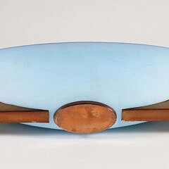 George Bucquet Cast Glass and Copper Leaf Bowl, 2003