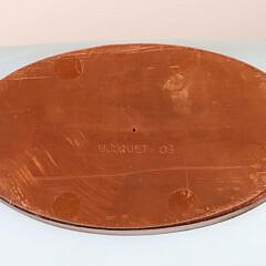 George Bucquet Cast Glass and Copper Leaf Bowl, 2003