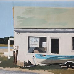 John Austin Tempera on Artist Board “Ice House”