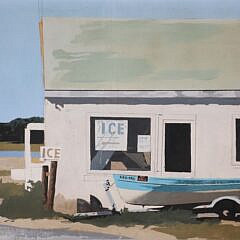 John Austin Tempera on Artist Board “Ice House”