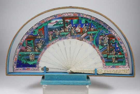 Chinese Export Painted Fan, 19th Century