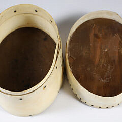 Whaleman Made Antique Whale Bone and Inlaid Wood Ditty Box, circa 1840