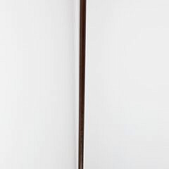 Carved Polychrome Wood Cat Head Grip Walking Stick, 19th Century