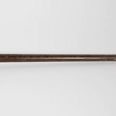 Carved Polychrome Wood Cat Head Grip Walking Stick, 19th Century