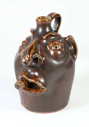 Vintage Ceramic Face Jug