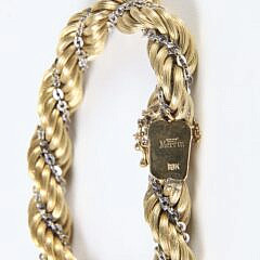 Merrin 18k Yellow Gold Twisted Rope Bracelet