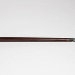 Carved Whippet Dog Head Grip Cane, 19th Century