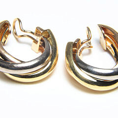 16-5635 Cartier 18k Trinity Earrings A IMG_8781