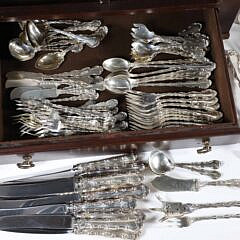 Gorham Strasbourg Pattern Sterling Silver Flatware Service, 321 Pieces and Approximately 360 Troy Ounces