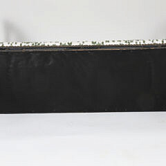 Regency-Style Window Bench with Upholstered Seat in Ebonized Finish