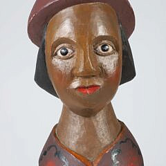 Jose Leoncio Carved Wood Sculpture of a Woman