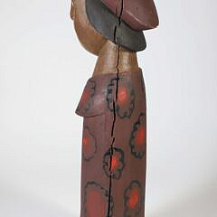 Jose Leoncio Carved Wood Sculpture of a Woman
