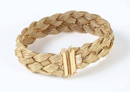 162-5655 Caodoro 14k Gold Mesh Bracelet A 8383 JPG