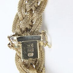Unoaerre 14k Yellow Gold Italian Mesh Bracelet