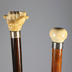 168-7000 Two 19th Century Whaler Made Walking Sticks A 5175 JPG