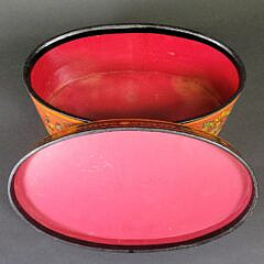 Vintage Tony Sarg Oval Paper Decorated Covered Box