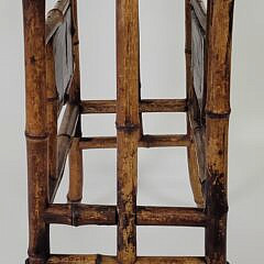 Antique Aesthetic Movement Bamboo and Lacquer Magazine Newspaper Rack