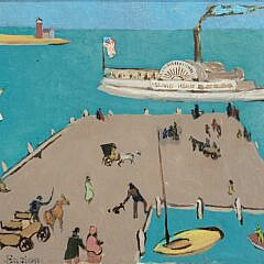 Elizabeth “Betty” Yates Ensign (1923-2009) “Steamboat Wharf, Nantucket”