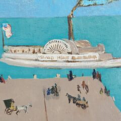 Elizabeth “Betty” Yates Ensign (1923-2009) “Steamboat Wharf, Nantucket”