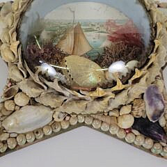 Antique Victorian Era Nautical Sea Shell Star Diorama