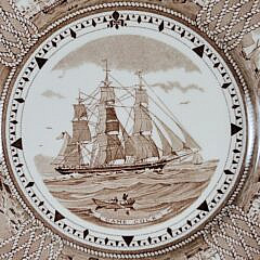 Set of Twelve Vintage Wedgwood American Clipper Ship Porcelain Plates