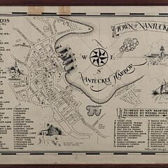 Rare 1930s William Cotton Schontzeler Nantucket Street Map