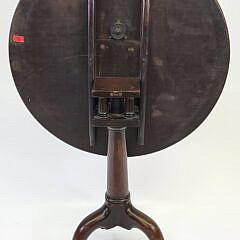 Antique Queen Anne Walnut Tilt Top Birdcage Tea Table