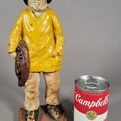 Large Vintage Figural Cast Iron Nautical Old Salt Fisherman Doorstop
