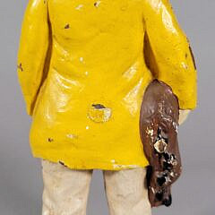 Large Vintage Figural Cast Iron Nautical Old Salt Fisherman Doorstop