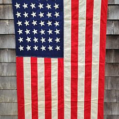 Vintage World War Two Era 48 Star United States American Flag