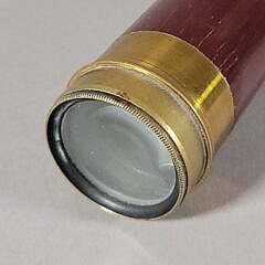 Antique Mahogany and Brass Three Draw Sailor’s Spyglass