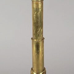 Antique Mahogany and Brass Three Draw Sailor’s Spyglass