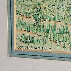 Edward G. Carson (1920-2004) Watercolor “Virginia Smokehouse”