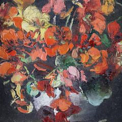 Andrew Shunney Oil on Canvas “Spring Bouquet” Signed Lower Left Shunney